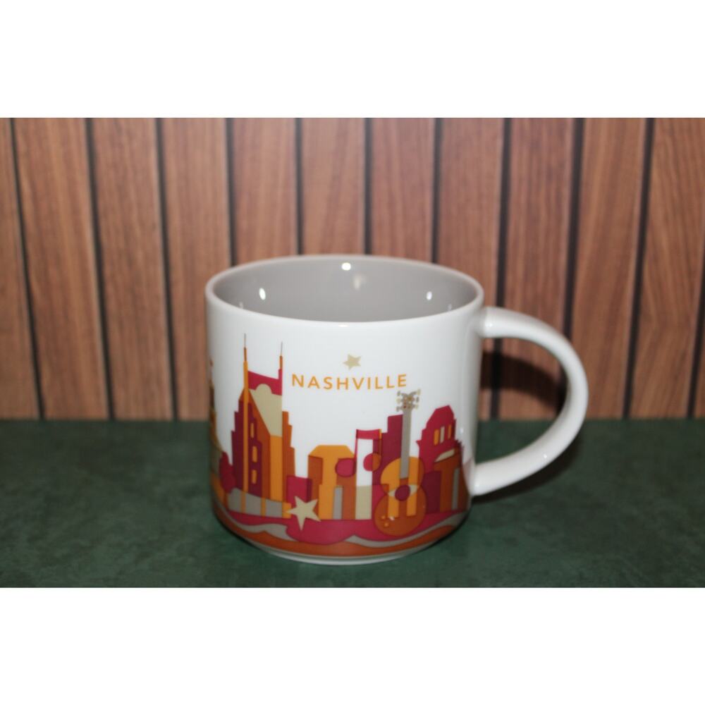 Starbucks Nashville You Are Here Collection YAH 14oz Coffee Mug Cup EUC